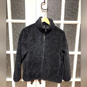 Uniqlo fluffy yarn fleece full zip jacket (women M)
